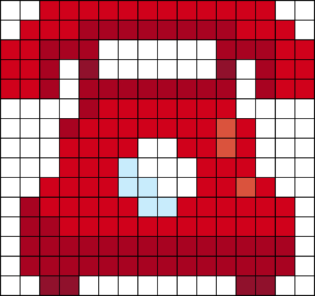 Red Rotary Telephone Perler Pattern