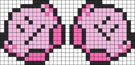 Rolling Kirby Perler Bead Pattern