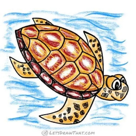 17 Serene Sea Turtle Drawings - Cool Kids Crafts