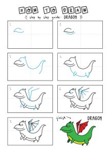 23 Fiery and Easy Dragon Drawings - Cool Kids Crafts