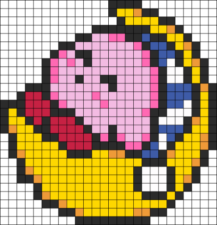 Sleeping Kirby Perler Bead Pattern