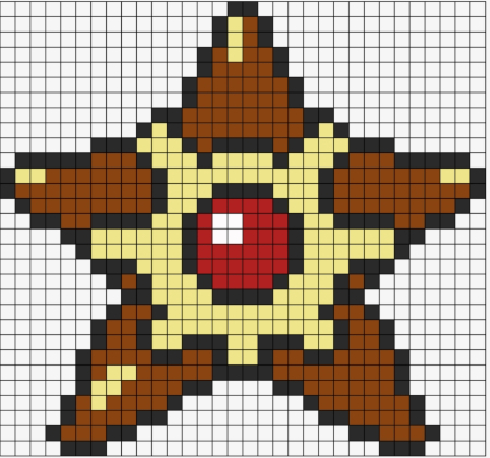 Starmie Pokemon Perler Beads