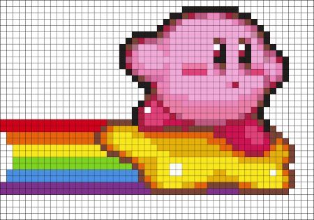 Surfing Kirby Pattern