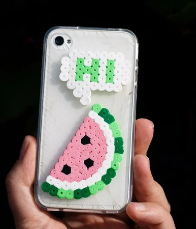 Watermelon Perler Bead Phone Case