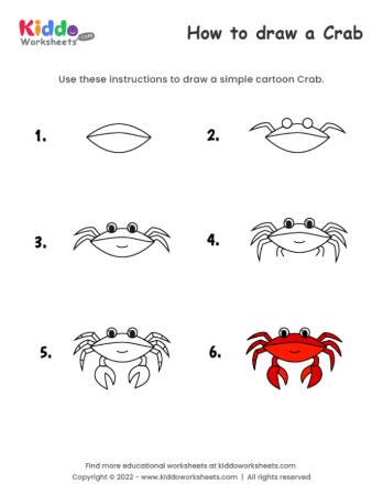 Charming Crab Drawing