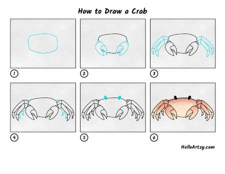 Cool Crab Drawing