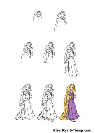 Curious Rapunzel Drawing