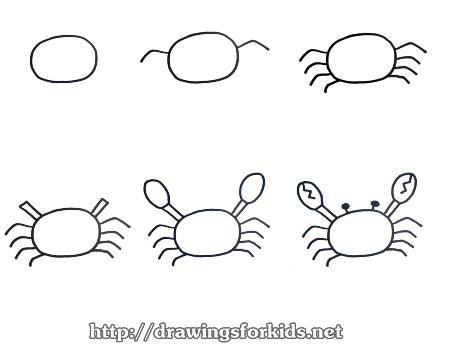 Cute Crab Drawing