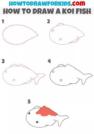 Cute Koi Fish Drawing