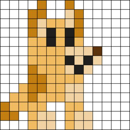 Easy Bingo Heeler Perler Bead Pattern