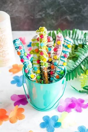 Encanto-Inspired Chocolate Pretzel Rods