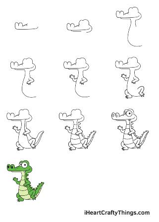 Friendly Alligator Drawing