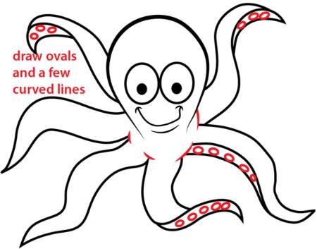 Happy Octopus Sketch