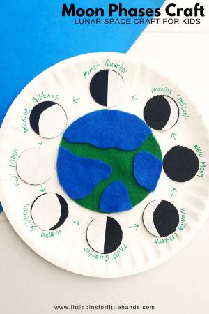Moon Phases Paper Plate Craft