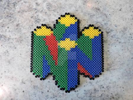 Nintendo 64 Logo Perler Beads