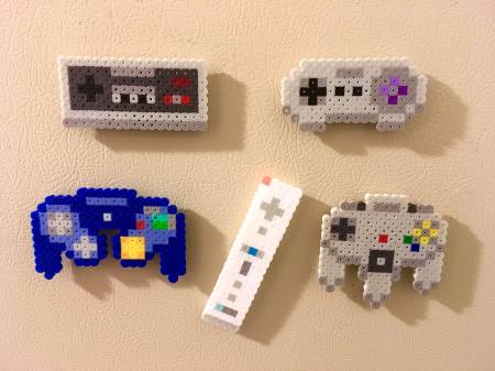 Nintendo Perler Bead Controllers