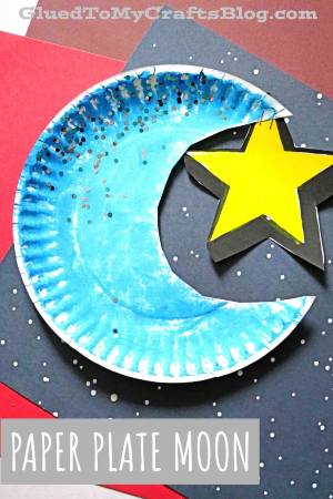 Paper Plate Moon and Star Craft