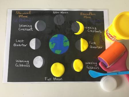 Playdough Moon Craft