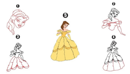 Princess Belle Drawing