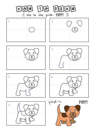 21 Irresistibly Adorable Puppy Drawings - Cool Kids Crafts