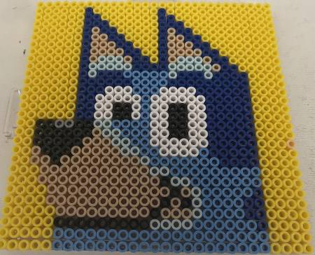 Smiling Bluey Perler Beads