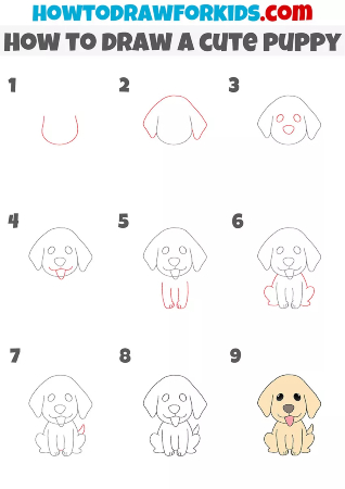 21 Irresistibly Adorable Puppy Drawings - Cool Kids Crafts