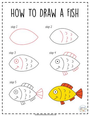 Yellow Fish Drawing