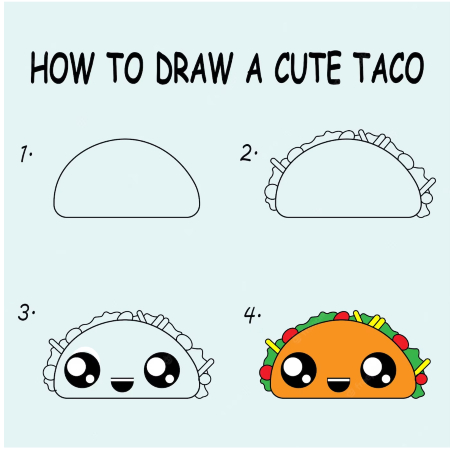 Adorable Taco Drawing