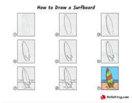 Awesome Surfboard Drawing