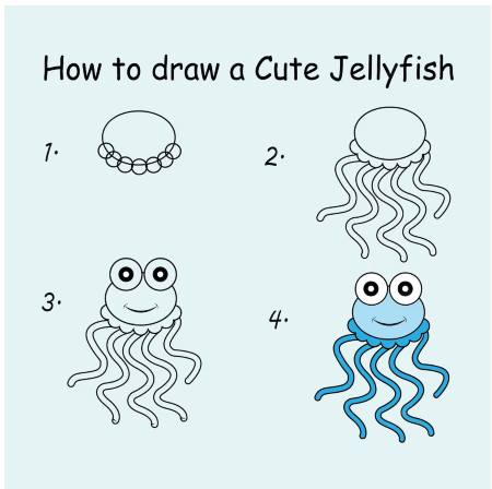 Cute Jellyfish Drawing
