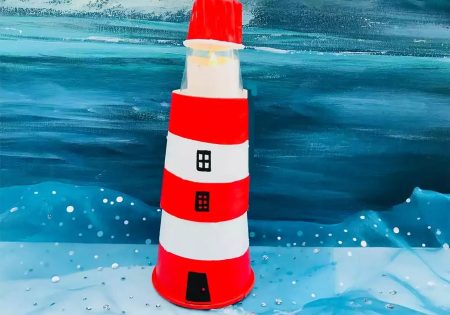 Paper Cup Lighthouse Craft