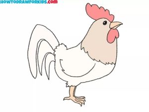 19 Loud Rooster Drawings To Wake You Up - Cool Kids Crafts